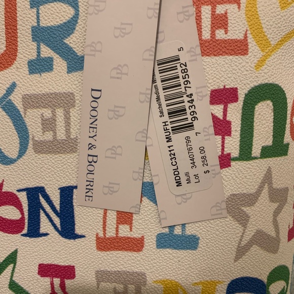 Dooney & Bourke Pink and White Satchel Bag - Picture 3 of 7